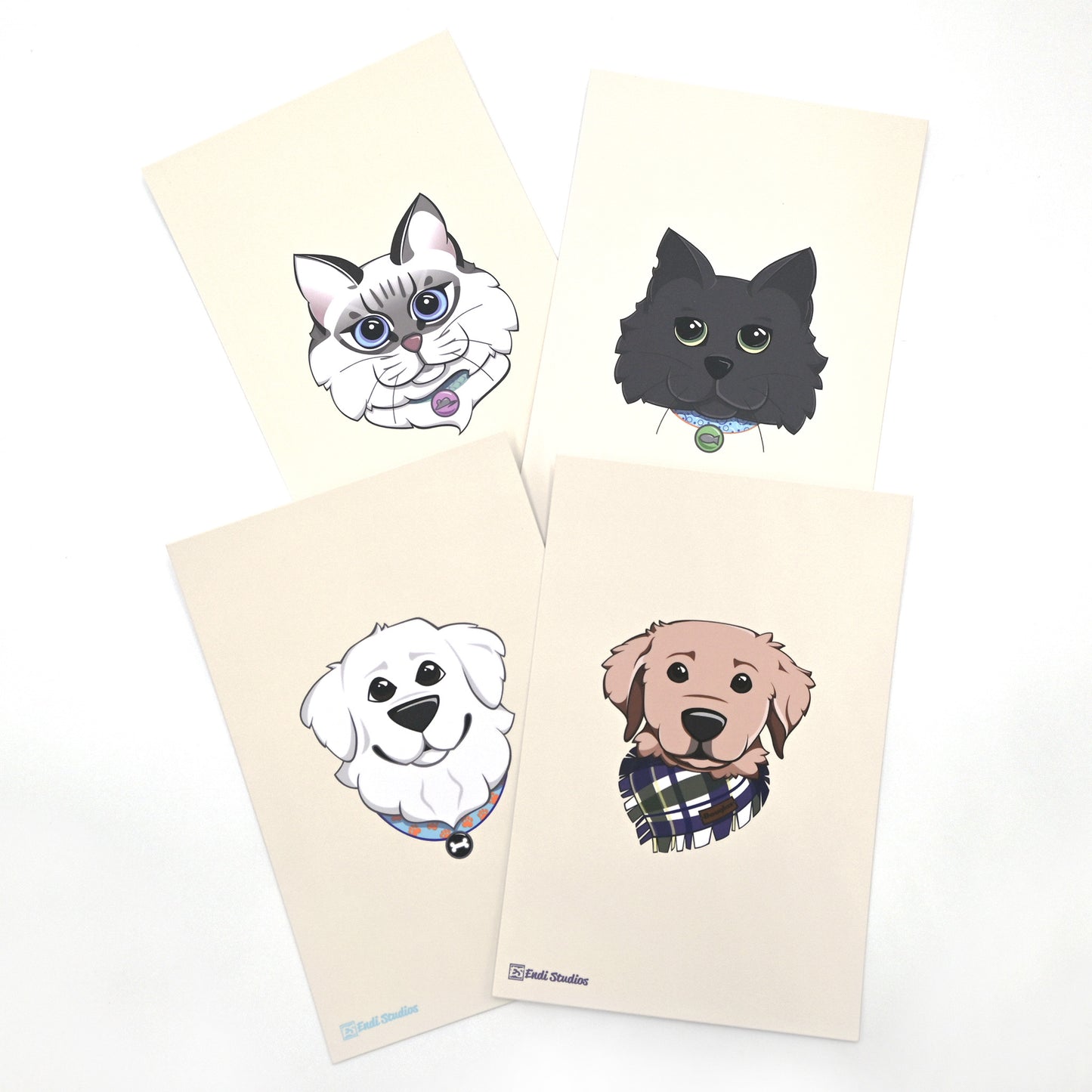 Pets Collection Postcards | Set of 4