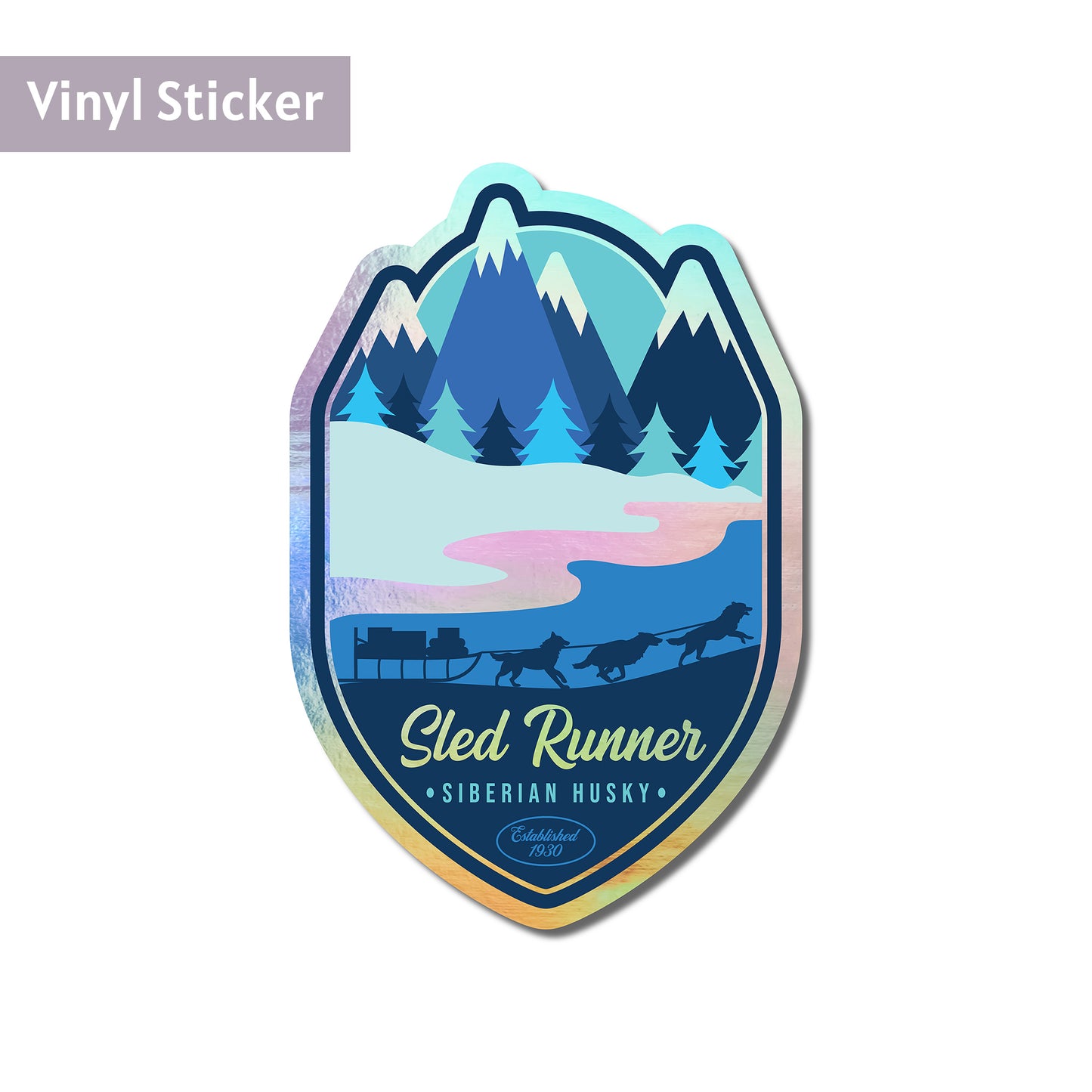 Sled Runner  |  Holographic Sticker