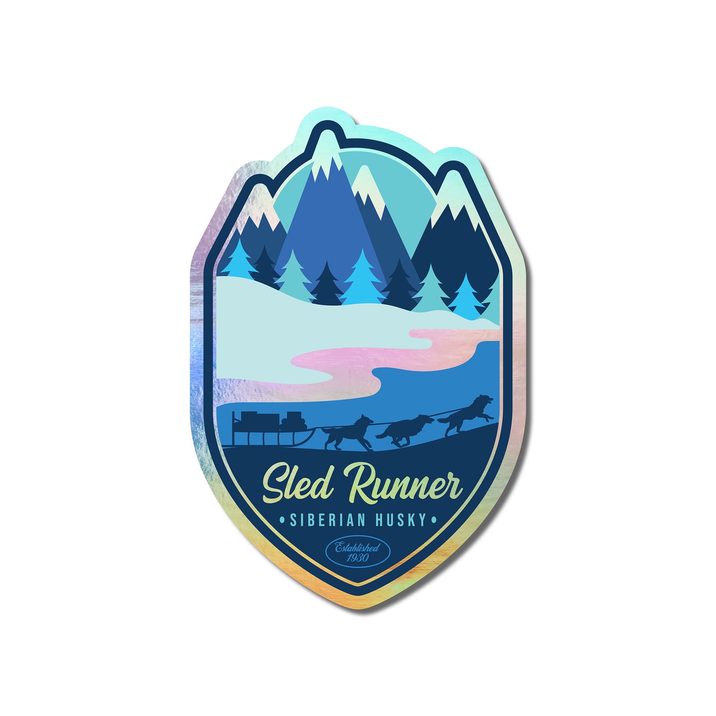 Sled Runner  |  Holographic Sticker