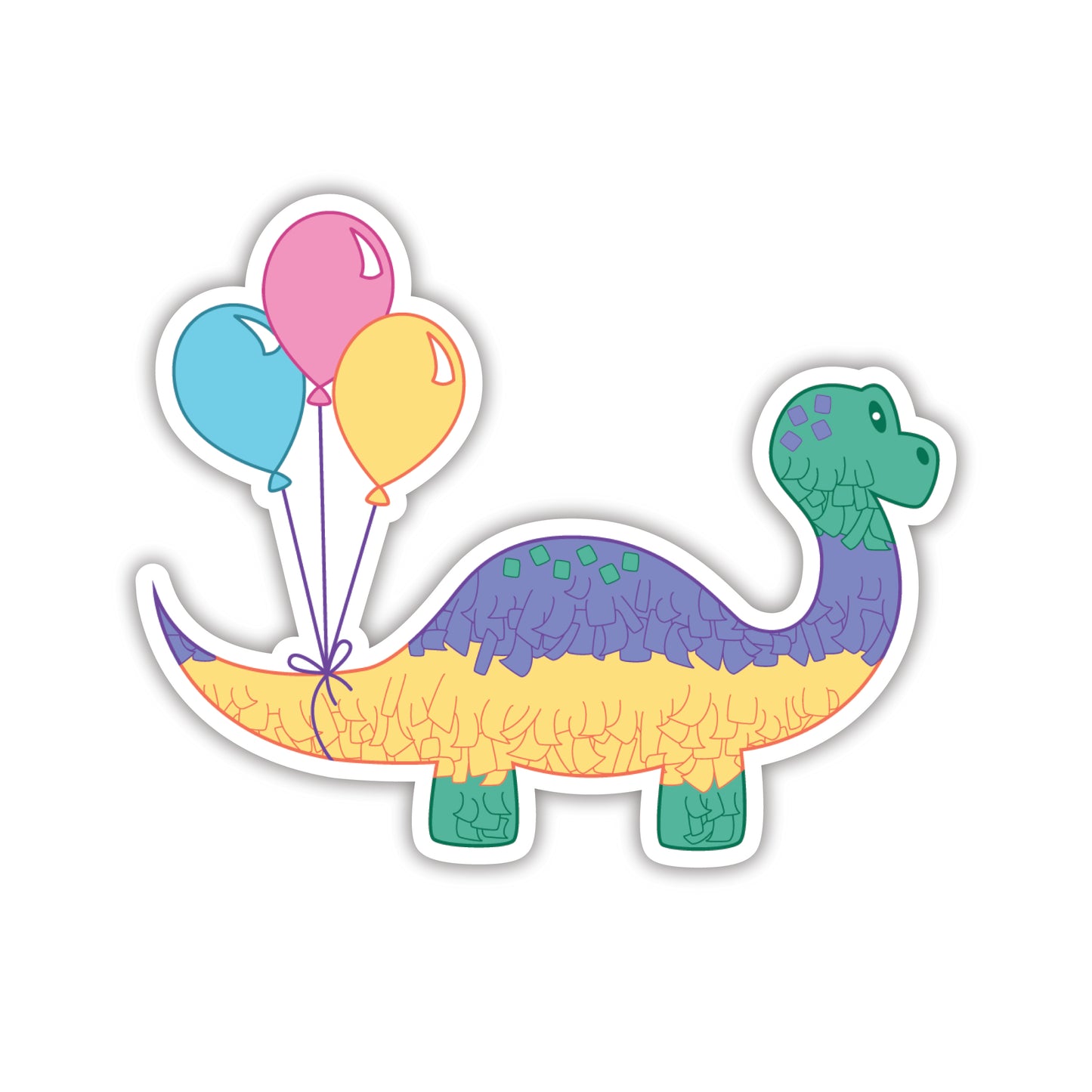 Brontosaurus Pinata  |  Vinyl Sticker