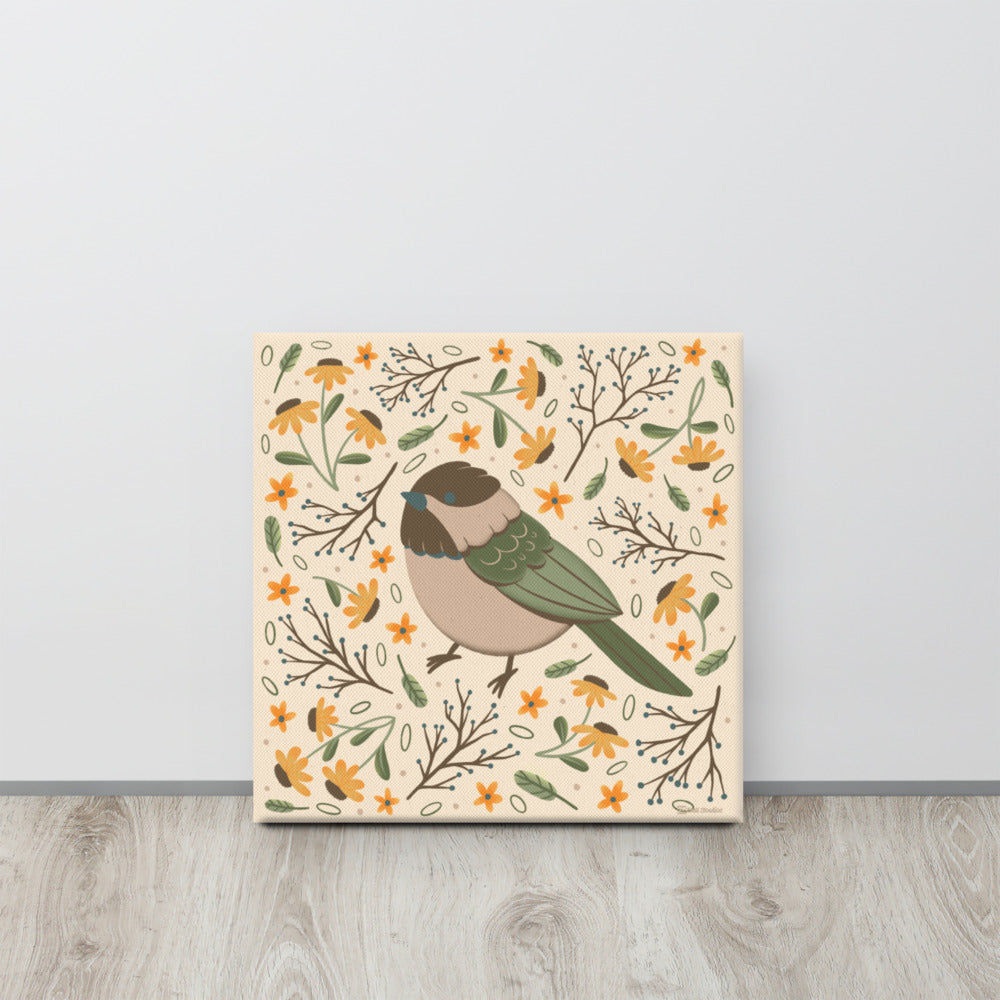 Wildwood Chickadee  |  16" x 16"  |  Canvas Print