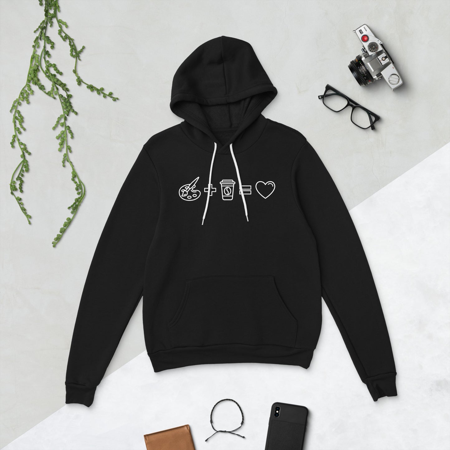 Art + Coffee = Love  |  Unisex Hoodie